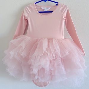 I Love Plum BFF Long Sleeve Baby Pink Tutu Dress Size 6Y 6T Plum NYC